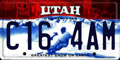 UT license plate C164AM