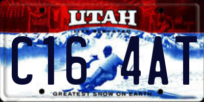 UT license plate C164AT