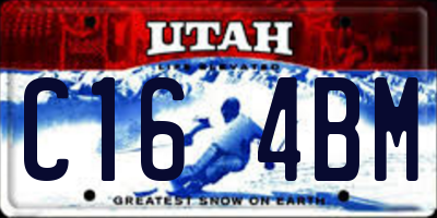 UT license plate C164BM