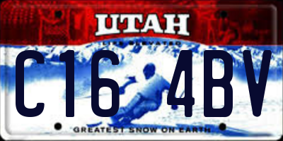 UT license plate C164BV