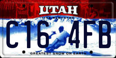 UT license plate C164FB