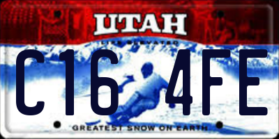 UT license plate C164FE