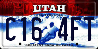 UT license plate C164FT