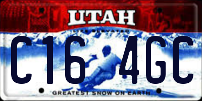 UT license plate C164GC