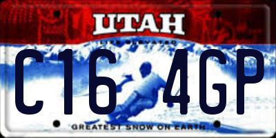 UT license plate C164GP