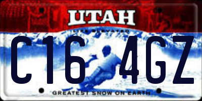 UT license plate C164GZ