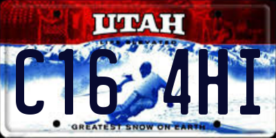 UT license plate C164HI