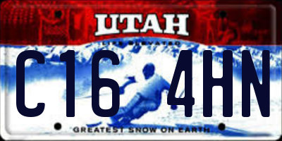 UT license plate C164HN