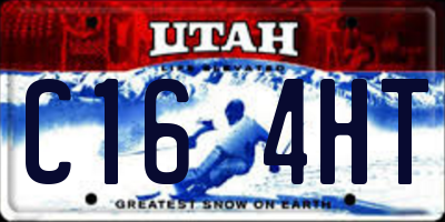 UT license plate C164HT