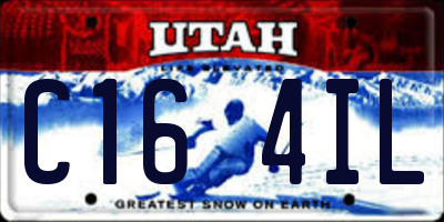 UT license plate C164IL