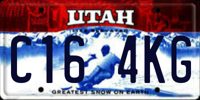 UT license plate C164KG