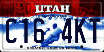UT license plate C164KT