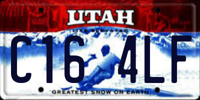 UT license plate C164LF