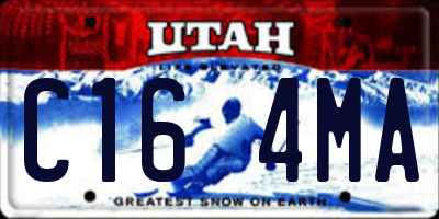 UT license plate C164MA