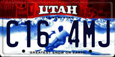 UT license plate C164MJ