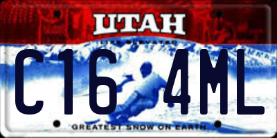 UT license plate C164ML