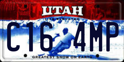 UT license plate C164MP