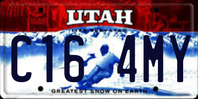 UT license plate C164MY