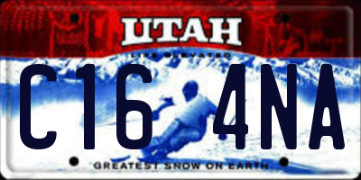 UT license plate C164NA
