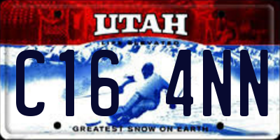 UT license plate C164NN
