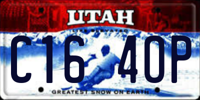 UT license plate C164OP