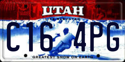 UT license plate C164PG