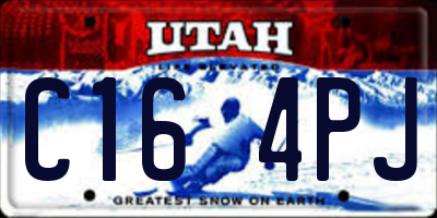 UT license plate C164PJ