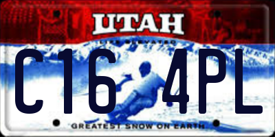 UT license plate C164PL