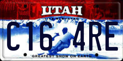 UT license plate C164RE