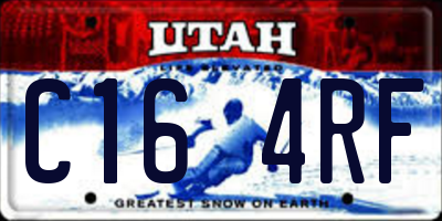 UT license plate C164RF