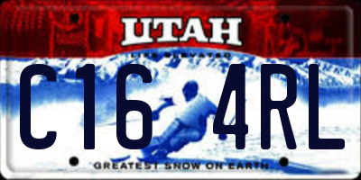 UT license plate C164RL