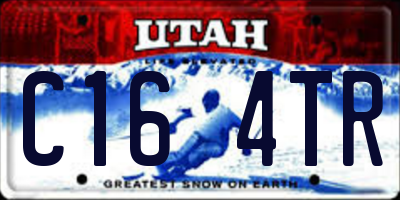 UT license plate C164TR