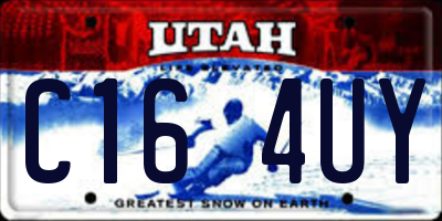 UT license plate C164UY