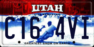 UT license plate C164VI
