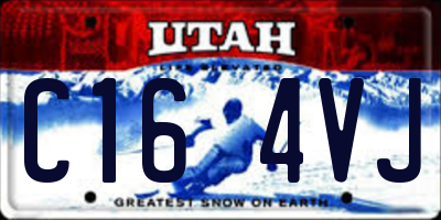 UT license plate C164VJ