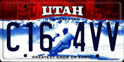 UT license plate C164VV