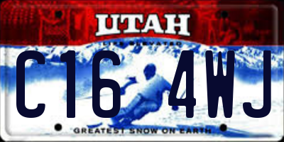 UT license plate C164WJ