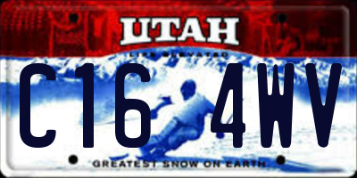 UT license plate C164WV