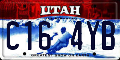 UT license plate C164YB
