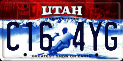 UT license plate C164YG