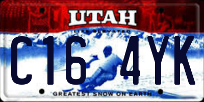 UT license plate C164YK
