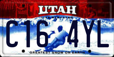 UT license plate C164YL