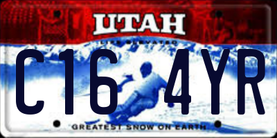 UT license plate C164YR