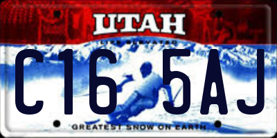 UT license plate C165AJ