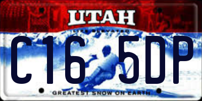 UT license plate C165DP