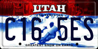 UT license plate C165ES