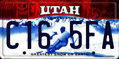 UT license plate C165FA