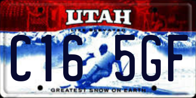 UT license plate C165GF