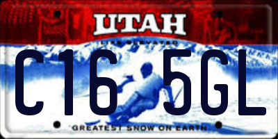 UT license plate C165GL