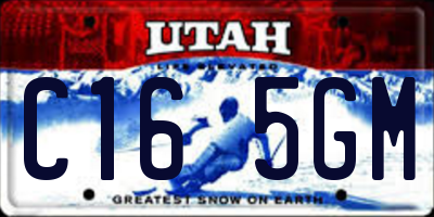 UT license plate C165GM